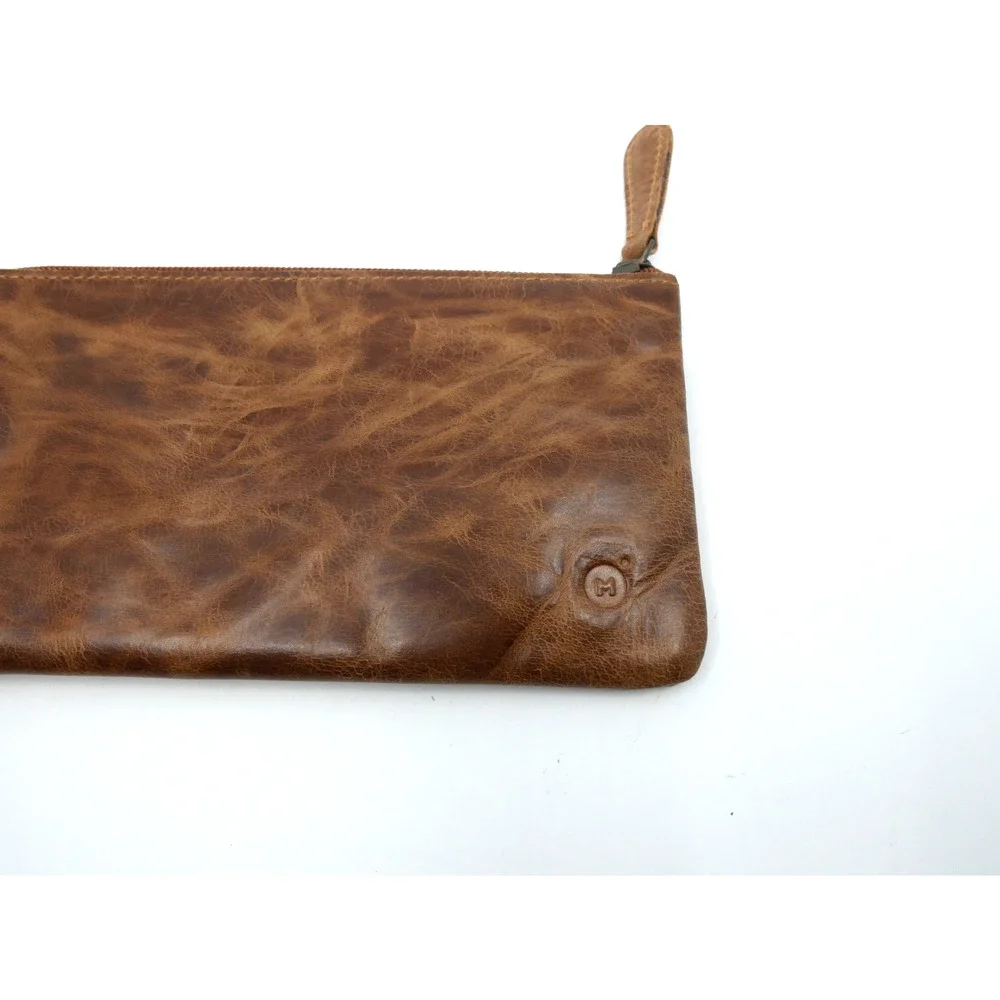 Moonster Leather Pencil Pen Case Pouch Clutch With Key Chain Attached 8
